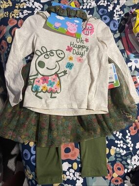 New with tags Peppa Pig Oh Happy Day 4 pc outfit